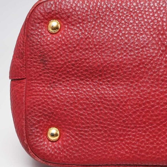 Prada Dark Red Vitello Daino Leather Tote Bag - Picture 4 of 12